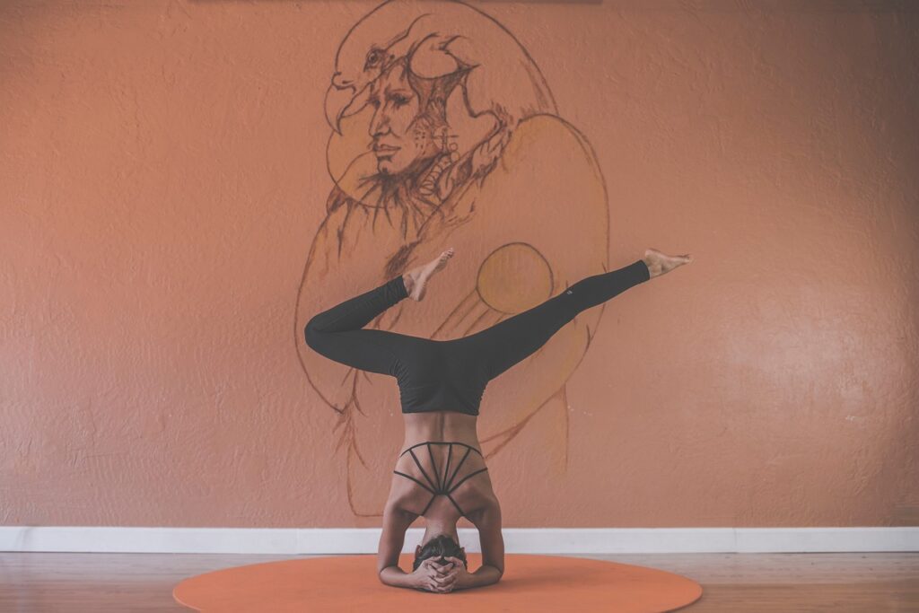 yoga, pose, stretch, health, fitness, working out, exercise, girl, woman, people, mat, mural, wall, art, brown health, brown fitness, brown yoga, brown work, brown exercise, brown wall, brown workout, yoga, working out, working out, working out, working out, working out